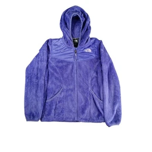 The North Face Girls Jacket Girls Large (14-16) Purple Fleece Zip Up Hood Warm - Picture 1 of 8