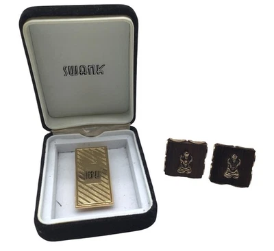 Gemelos de Buda Swank dorados y marrones con caja Foto 1 de 4