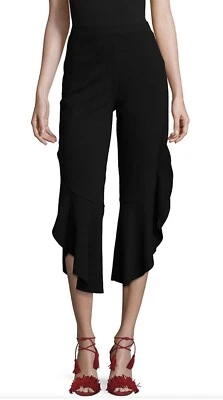 Women’s Lea & Viola Ruffled Leg Pants Black Size S New With Tags - Image 1 of 4