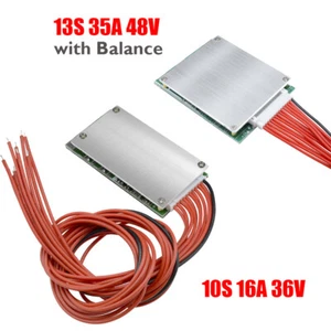 10S 16A 36V / 13S 35A 48V BMS PCB PCM Li-ion Battery Balance Protection Board - Picture 1 of 16