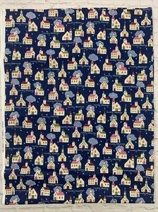 Vintage Fabric Traditions 1995 Country Blessing 59” x 44”W Church Print Blue - Picture 1 of 4