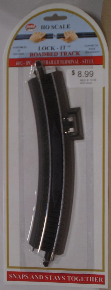 18" Rad Curve TERMINAL TRACK NEW IN PACKAGE COMPATIBLE MOST POULAR ROADBED TRACK - Image 1 of 1