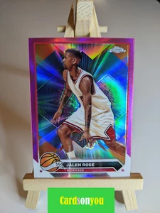 Topps Chrome 2023-24° Jalen Rose 194° Pink Refractor - Picture 1 of 2