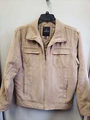 Men's London Fog Suede Jacket, Lined, Medium, Camel, Lined, Excellent Condition - Image 1 of 4