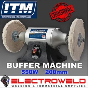 ITM 200mm 8" Buffer Polishing Machine 240V, Bench Polisher Buffing - TM402-200 - Picture 1 of 2