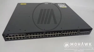 Cisco Catalyst WS-C3650-48PS-E PoE+ GBE 4x1 1G Uplink /w Dual PSU 640W & x3 Fan - Picture 1 of 2