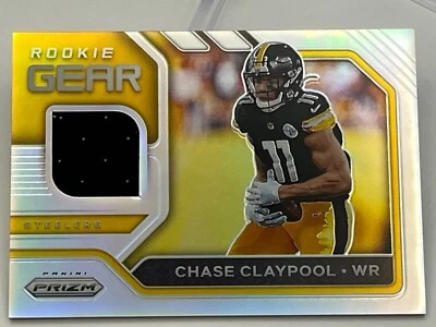 2020 PANINI PRIZM NFL ROOKIE GEAR #25 MEMORABILIA PATCH CHASE CLAYPOOL STEELERS - Image 1 of 4