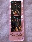 ELVIS PRESLEY SIGNATURE ÉCHARPE ROSE & COSTUME CUIR NOIR PHOTOS NEUF LOT DE 3