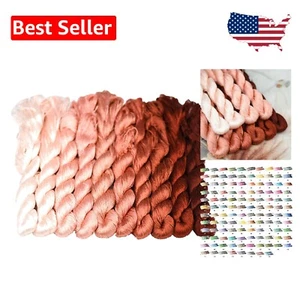 Soft and Smooth 100% Silk Thread for Crafts - 10 Gradient Colors, 1200 Yards - Picture 1 of 8