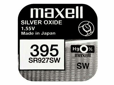 Maxell 395 Pila Batteria Orologio Mercury Free Silver Oxide SR927SW Japan 1.55V • 4.73€