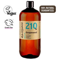 Naissance Grapeseed Oil 1 Litre Natural Base Carrier Massage Oil