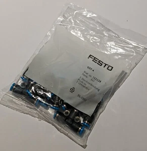 Qty. 10 Festo QST-4 (153128) Push-In T Connector - (Connection Size 4mm) NEW - Picture 1 of 4