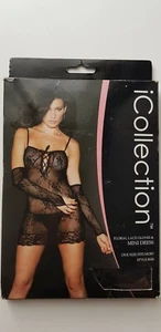 Robe Florale Et Gants iCollection Taille Unique S/M/L (36-40) - Picture 1 of 4