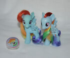 ~*2 variants RAINBOW DASH (with and without forehead hair) + clip*~G4 My Little Pony lot