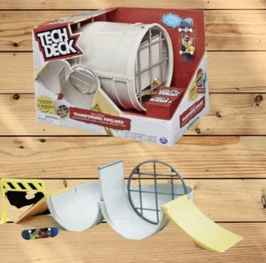 Tech Deck TRANSFORMING PIPELINES Modular Skatepark W/ Santa Cruz Fingerboard NIB - Picture 1 of 9