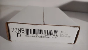 2020-D Native American $1 Coins Uncirculated $25.00 Roll in Sealed US Mint Box - Picture 1 of 2