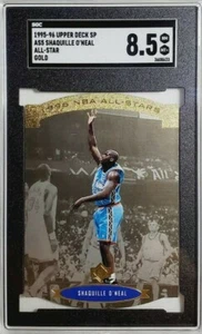 1995-96 cubierta superior SP #AS5 Shaquille O'Neal oro inserto troquelado todo estrellas SGC 8,5 - Imagen 1 de 2