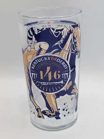 Kentucky Derby 146th Horse Race Tumbler Drinking Glass 2020 Churchill Downs 5" Cover