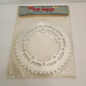 Rare Vintage Tuf Neck BMX 46t Chainring Tiger Silver USA - Picture 1 of 3