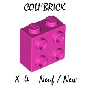 Lego 22885 - 4x Briques / Brick Modified 1x2x1 2/3 stud- Rose / dark pink - Neuf - Picture 1 of 1
