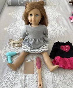 "Muñeca American Girl 2013 Sage Truly Me ojos azules cabello castaño 5 accesorios 18"" F1" - Imagen 1 de 14
