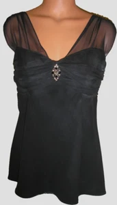 S.I. Fashions Black Top, Size 16 - Imagen 1 de 6
