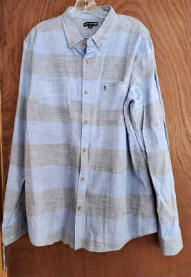 Ocean Current Blue Grey Long sleeve Button Down Shirt Men’s XL 100% Cotton - Image 1 of 4