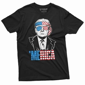 T-shirt Merica USA Trump DTJ 4 luglio fantastica maglietta patriotica America da uomo - Foto 1 di 8