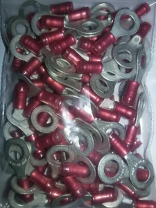 AMP 320571 22-18 1/4" Stud Ring Término. Nylon aislado grado aviación 50 piezas. - Imagen 1 de 4