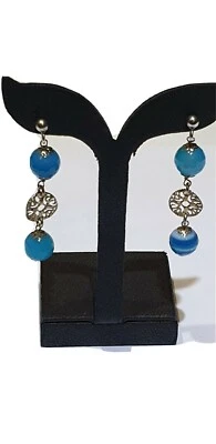 Orecchini In Argento 925 Teorema E Pietre Dure - Immagine 1 di 4