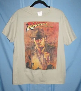 NEW Indiana Jones Raiders of the Lost Ark SS T-Shirt. Size Adult Large Tan. - Picture 1 of 3