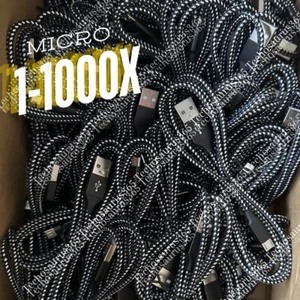 1-1000X Lot Micro USB Fast Charger Cable Data Braided Cord For Samsung Android - Picture 1 of 8
