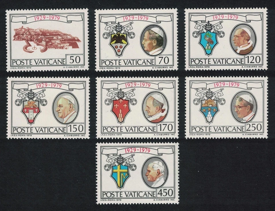 City State 7v Vatican 1979 MNH SG#724-730 Sc#657-663 - Image 1 of 1