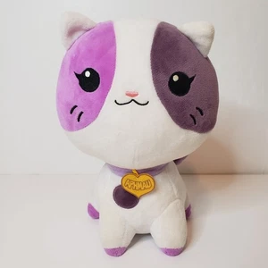 Aphmau Sprinkles gato con arco 11" felpa 2016 retirado raro blanco púrpura - Imagen 1 de 15