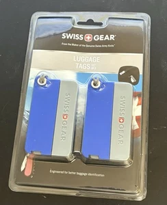 Swiss Gear Luggage Tags Set of 2 Blue and Gray color New NIP - Picture 1 of 2
