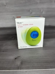 Brookstone BOB Green Oval Egg 5-in-1 Wobble Clock - Picture 1 of 7