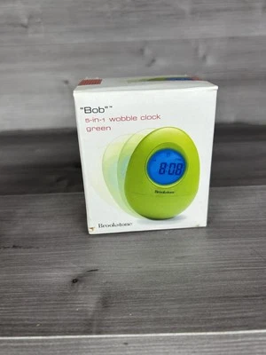 Brookstone BOB Green Oval Egg 5-in-1 Wobble Clock - Image 1 of 4