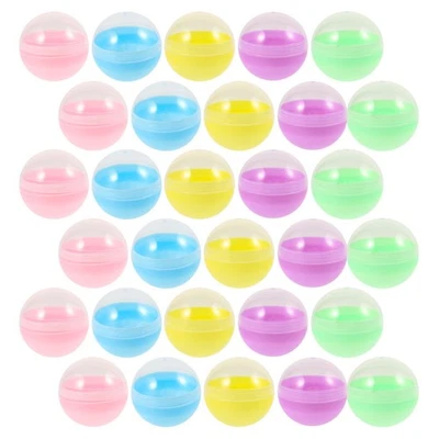  Capsule per macchinette Gumball da 50 pezzi Capsule rotonde trasparenti - Immagine 1 di 4
