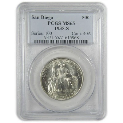 San Diego Commemorative Half Dollar 1935 S MS 65 PCGS SKU:I18938 - Image 1 of 4