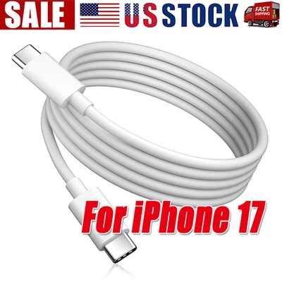 Wholesale USB-C to USB-C Cable Fast Charge Cord For iPhone17/16/Plus/ProMax/iPad - Image 1 of 4
