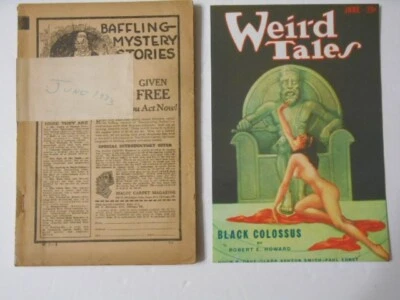 Weird Tales, Jun 1933 Brundage [facsimile cover] REH [Conan], CAS, Munn, Derleth - Image 1 of 4