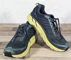 Hoka One One Clifton 6 Mens Size 11.5 Blue Trail Walking Training Running Shoes - Picture 1 of 12