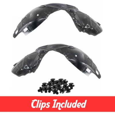 Driver & Passenger Side Fender Liner Set w/ Clips For 2015-2022 Dodge Challenger - Image 1 of 4