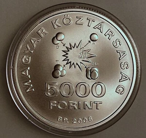 Hungary 5000 Forint 2008 Bp  KM# 810 BU  sterling silver - Picture 1 of 2