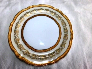 Raynaud Ceralene Limoges Porcelain 6 3/4" Gold Bread Plate(s)-REGENCE Imperial - Picture 1 of 3