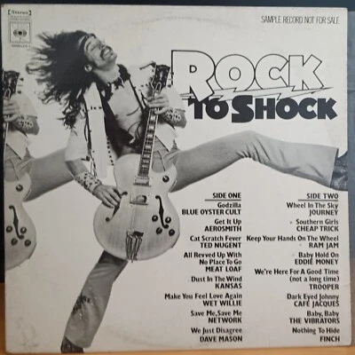 Various ‎– Rock To Shock - CBS sampler LP record VG, cover G - Image 1 of 3