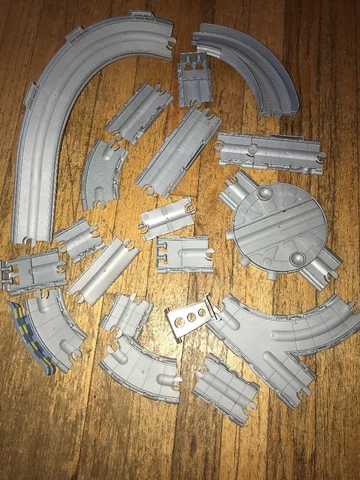 Learning Curve Chuggington Train Replacement Track Lot Gray Plastic Road Pieces Cover