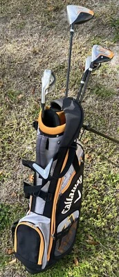 Callaway Xj Hot Junior 5 Golf Clubs Starter & Stand Carry Bag LH No 7/Putter - Image 1 of 4
