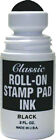 Roll-on Stamp Pad Ink - Black 2oz