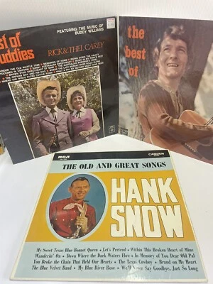 Country Music Classics 3 Vinyl Records set Various Artists Col Joye Hank Snow. - Image 1 of 4